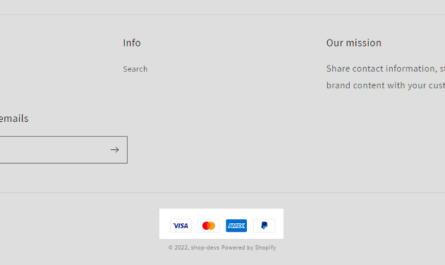 Shopify Zahlungsicons Footer
