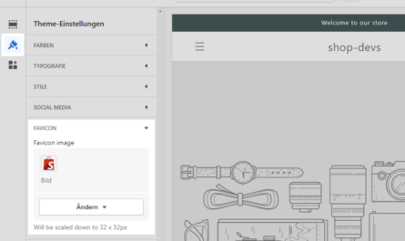 Shopify Favicon im Theme-Editor