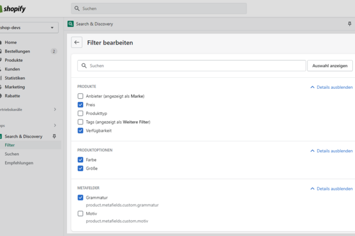 Shopify Kategorie-Filter erstellen ohne externe App