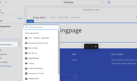 Landingpage - Abschnitte (Inhalt) hinzufügen
