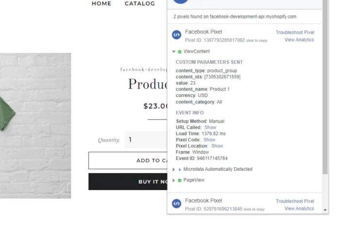 Facebook Pixel Conversions API für Shopify