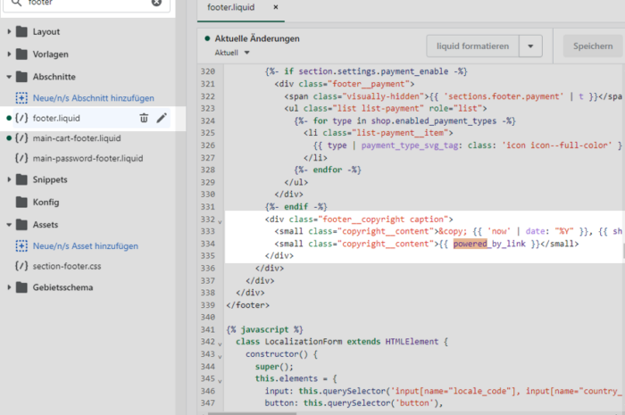 „Powered by Shopify“-Copyright-Hinweis ändern oder entfernen