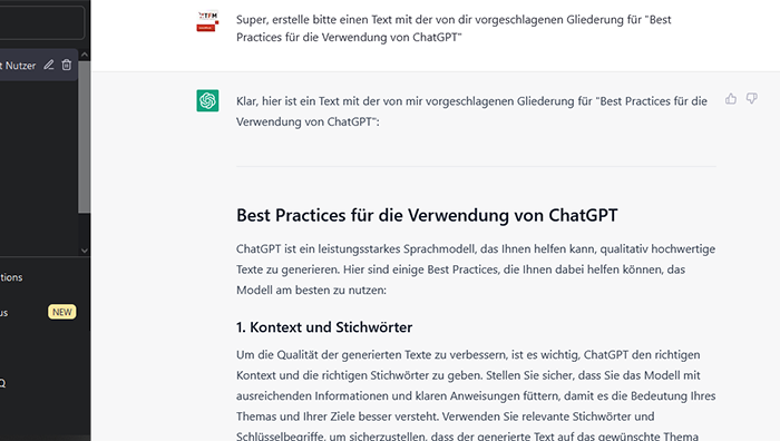 ChatGPT für Blogbeiträge im Shopify Shop nutzen.