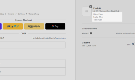 Wesentliche Merkmale in Checkout