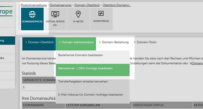 Shopify: Domain-Records/ DNS-Einstellugen für externe Domain