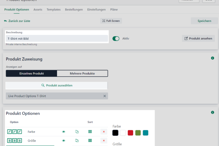 T-Shirt-Konfigurator für Shopify mit Optionen App