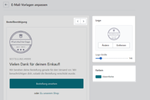 Shopify - E-Mail Vorlagen anpassen