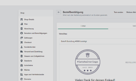 Shopify Mail-Template Signatur hinzufügen