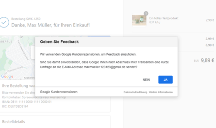 Google Kundenrezensionen in Shopify mit opt-in