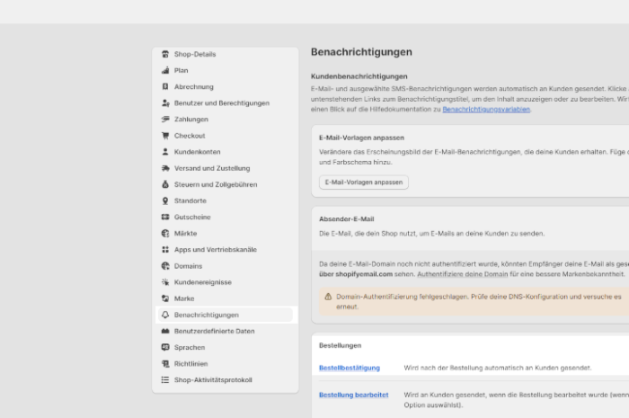 Shopify: Kundennotiz aus Warenkorb in Bestellbestätigungs-E-Mail