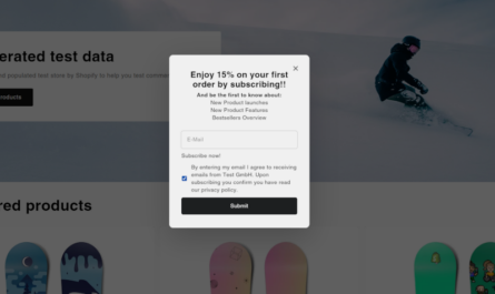Beispiel-Popup Shopify Forms