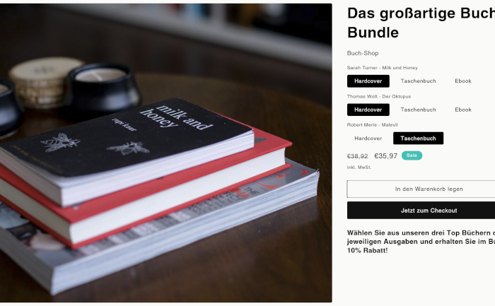 Produkt-Bundle mit der kostenlosen “Shopfiy-Bundles” App einrichten 