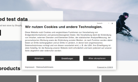 CCM19 - Cookie Banner Beispiel